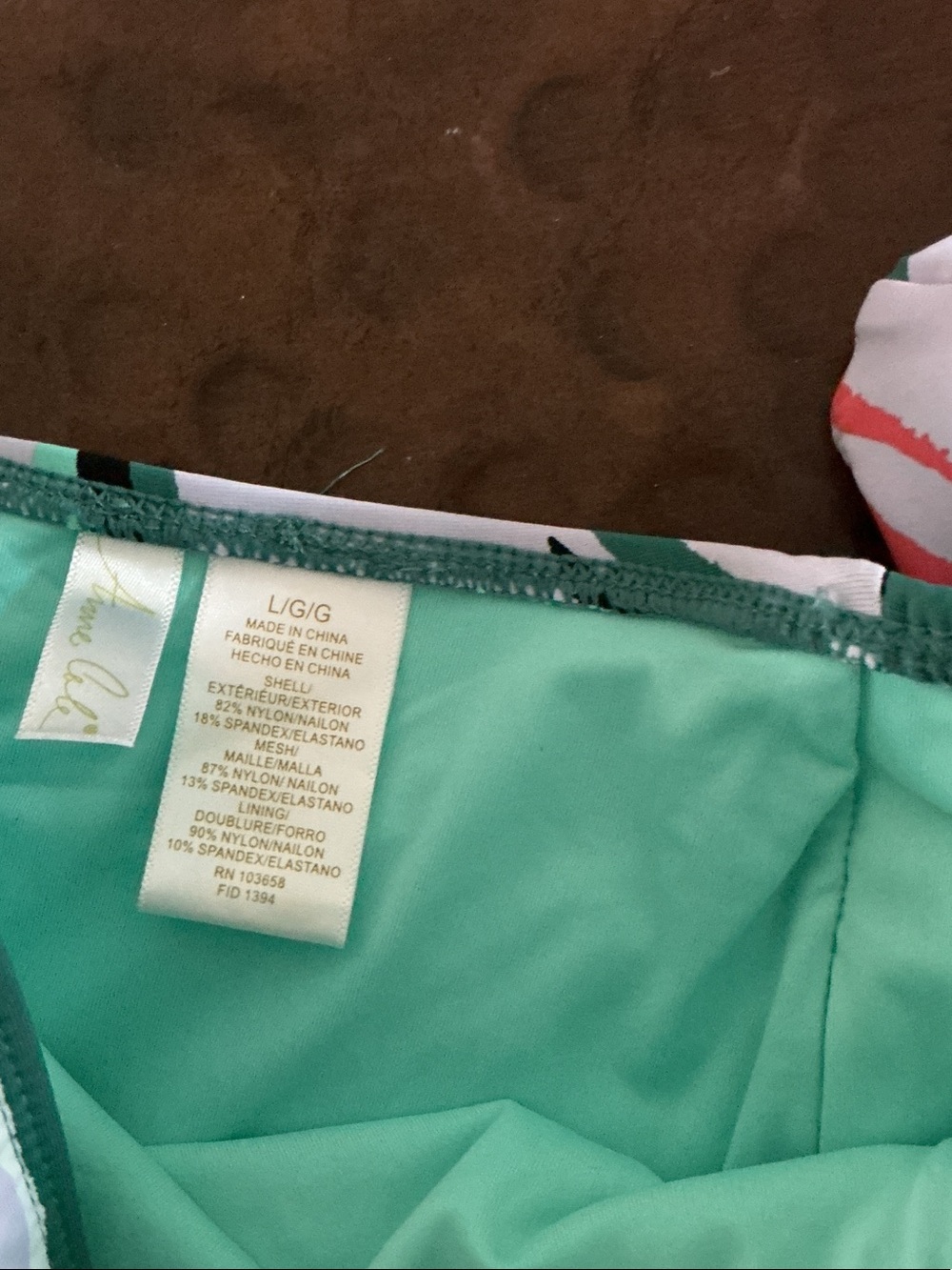 Anne Cole Green Tropical Halter High-Waist Two-Piece Swimsuit - Picture 3 of 5